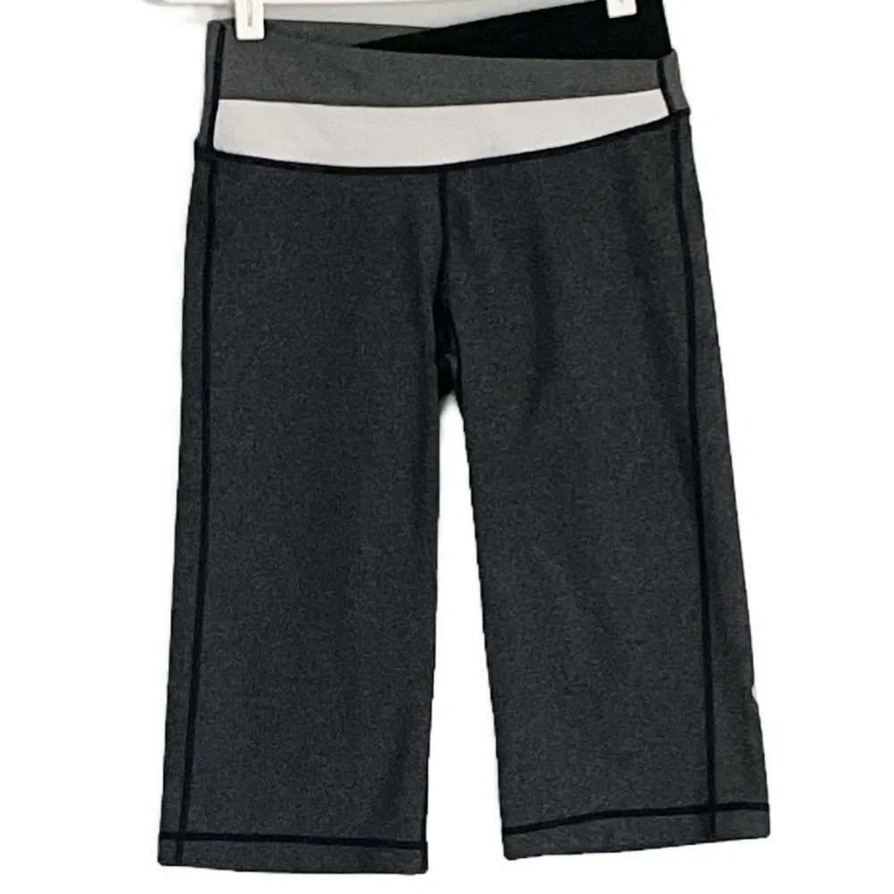 Lululemon Athletica‎ Astro Yoga Cropped Pants Size 6 Dark Heathered Gray